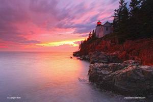Maine Acadia National Park Bass Harbor Light Seascape Photography Art