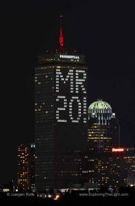 MR Twenty Message on Prudential Center in Boston 