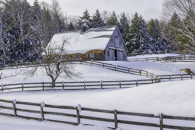 New Hampshire Rustic Barn and Winter Wonderland 